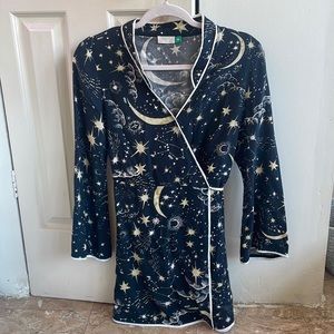 Rixo Iris Constellations Long Sleeve Mini Dress, Size M